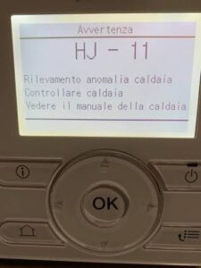 Caldaia Daikin Errore HJ 11