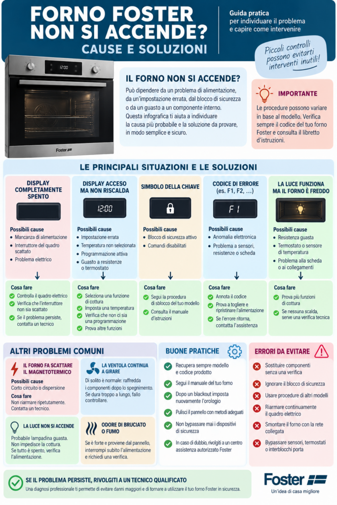 Guida ai problemi del forno Foster